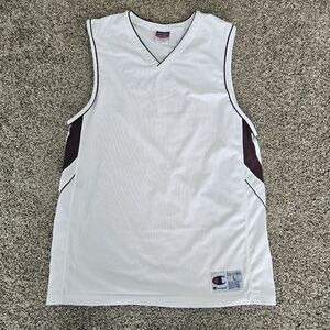 Mens White Blank Champion Basketball Jersey Sz Large NWOT Sports Athileisure